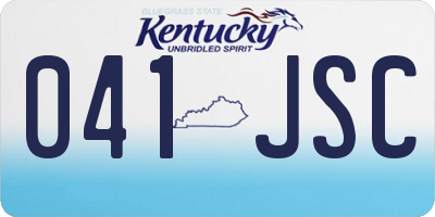 KY license plate 041JSC