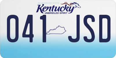 KY license plate 041JSD