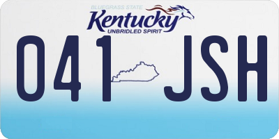 KY license plate 041JSH
