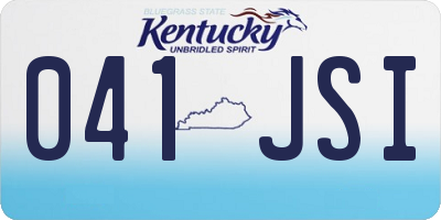 KY license plate 041JSI