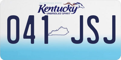 KY license plate 041JSJ