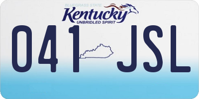 KY license plate 041JSL