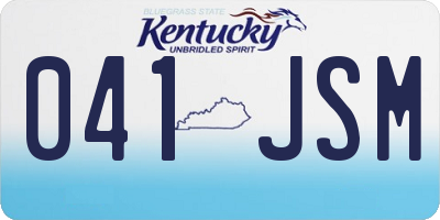 KY license plate 041JSM