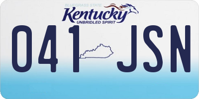 KY license plate 041JSN