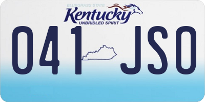 KY license plate 041JSO
