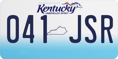 KY license plate 041JSR