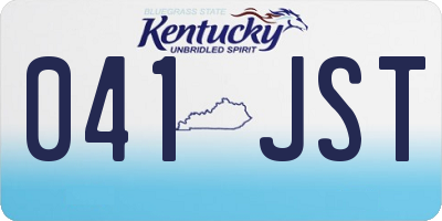 KY license plate 041JST