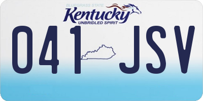 KY license plate 041JSV