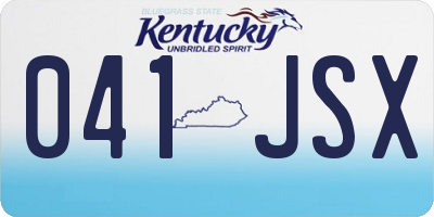 KY license plate 041JSX