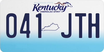 KY license plate 041JTH