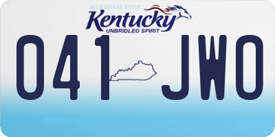 KY license plate 041JWO
