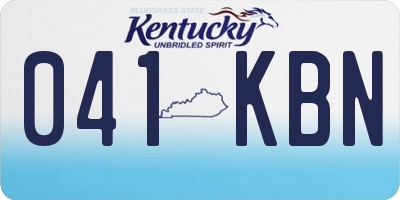KY license plate 041KBN