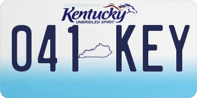 KY license plate 041KEY