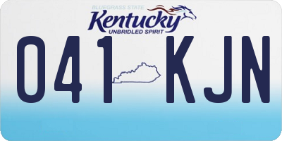 KY license plate 041KJN