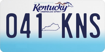 KY license plate 041KNS