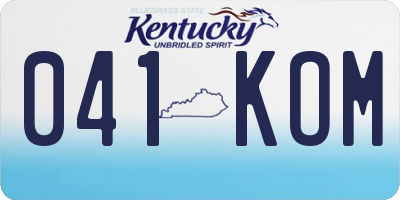 KY license plate 041KOM