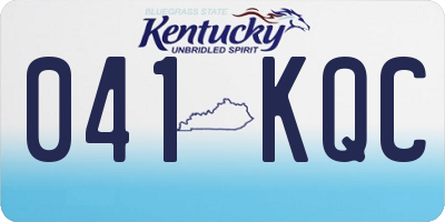 KY license plate 041KQC