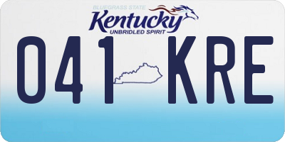 KY license plate 041KRE
