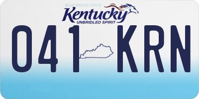 KY license plate 041KRN