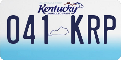 KY license plate 041KRP