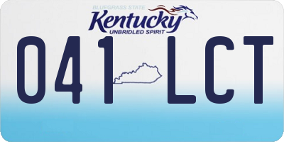 KY license plate 041LCT