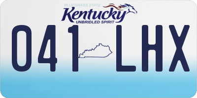 KY license plate 041LHX