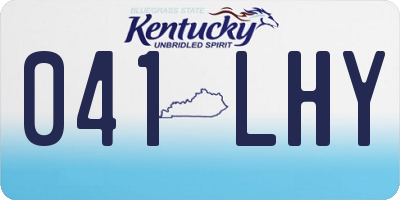 KY license plate 041LHY