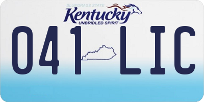KY license plate 041LIC