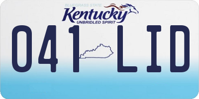 KY license plate 041LID