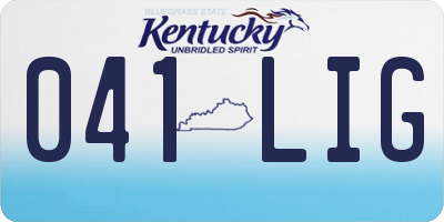 KY license plate 041LIG