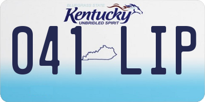 KY license plate 041LIP
