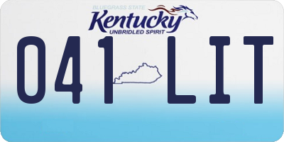 KY license plate 041LIT