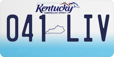 KY license plate 041LIV