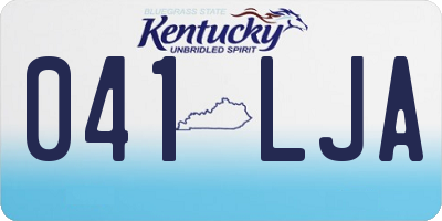 KY license plate 041LJA