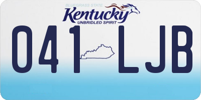 KY license plate 041LJB