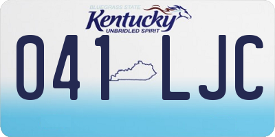 KY license plate 041LJC