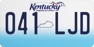 KY license plate 041LJD