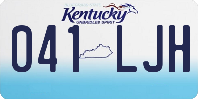 KY license plate 041LJH