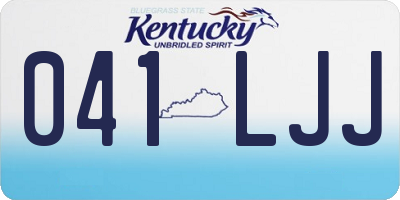 KY license plate 041LJJ