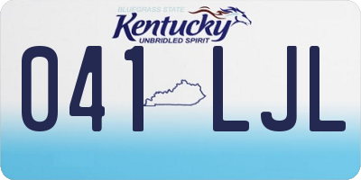 KY license plate 041LJL