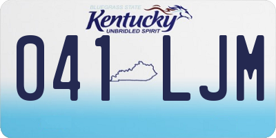 KY license plate 041LJM