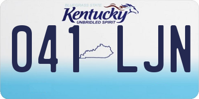 KY license plate 041LJN