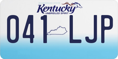 KY license plate 041LJP