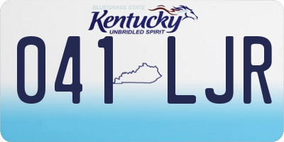 KY license plate 041LJR