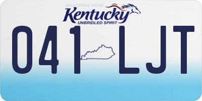 KY license plate 041LJT