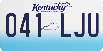 KY license plate 041LJU