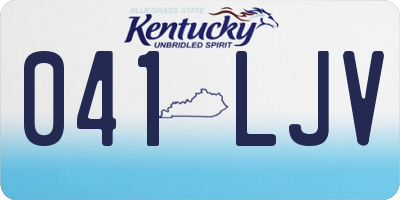 KY license plate 041LJV