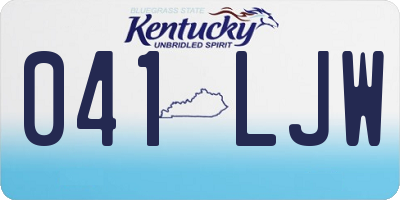 KY license plate 041LJW