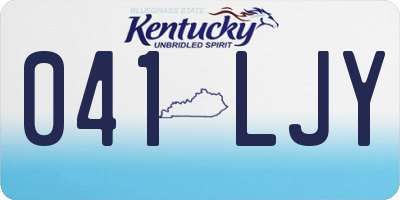 KY license plate 041LJY