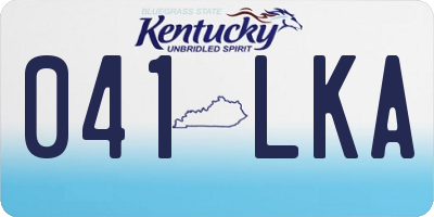 KY license plate 041LKA